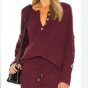 Free People Around the Clock Pullover in Wine, small